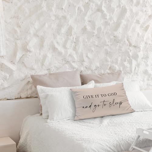 Knibeo Give It to God and Go to Sleep, Decorative Pillows Cover - Image 3