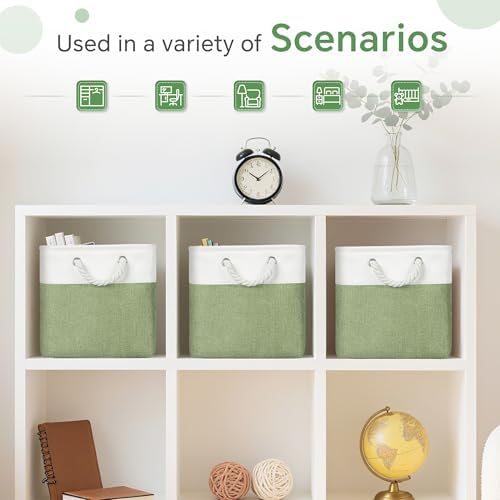 11 inch Cube Storage Bin with Handles 6 Pack - Image 6