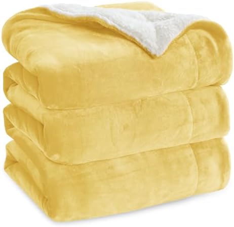 Bedsure GentleSoft Sherpa Fleece Blankets King Size by BEDSURE