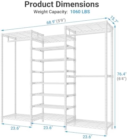 VIPEK S3 Freestanding Clothes Rack - Image 6