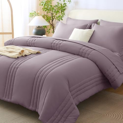 CozyLux Queen Comforter Set Dusty Purple by CozyLux