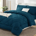 CozyLux Oversized King Comforter Set 120"x98", 7 Piece, Lyons Blue by CozyLux