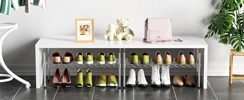 1-Tier Wire Shelf Rack, Single Metal Shelves Rack, 1 Tier Metal Shelf - Image 2