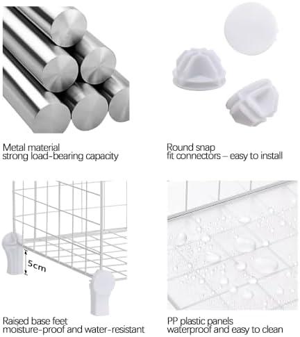 12-Cube Storage Organizer Metal Wire Shelf - Image 5