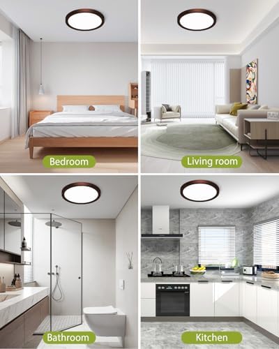hepside 2PACK Flush Mount LED Ceiling Light Fixture Oil Rubbed Bronze, 12Inch - Image 5