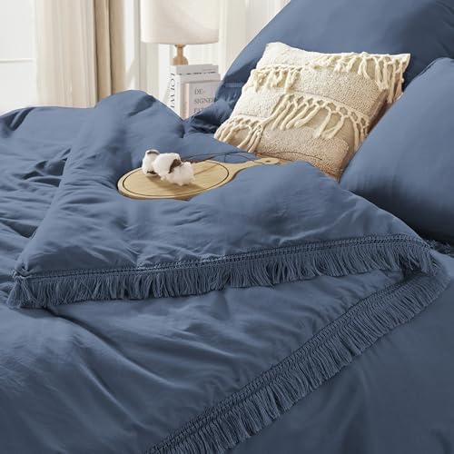 Andency California King Comforter Set, 7 Pieces Bluish Grey Bedding - Image 5
