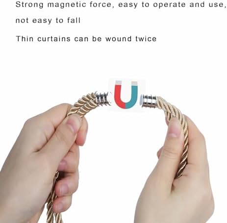 Magnetic Curtain Tiebacks Handmade Tassel Drapery Holdback - Image 3