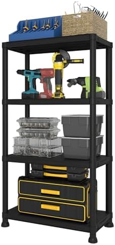 Plastic Storage Shelves, Sturdy Shelving Unit and Storage 264 LBS by Unknown