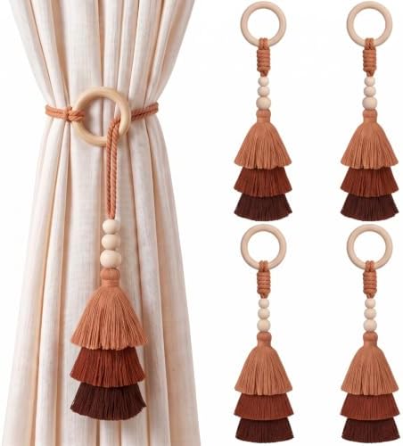 Novabright 4 Pcs Boho Curtain Tiebacks by Unknown