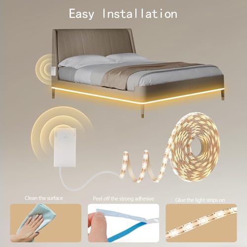 9.8Ft 90 LED Battery Operated Cabinet Strip Lights Motion Sensor - Image 7