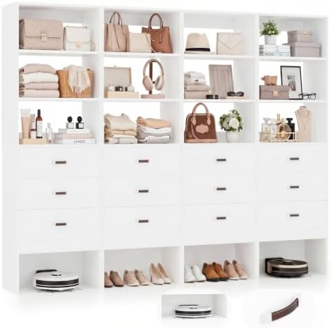 7FT Closet System with Leather Handles Set of 2 by Armocity