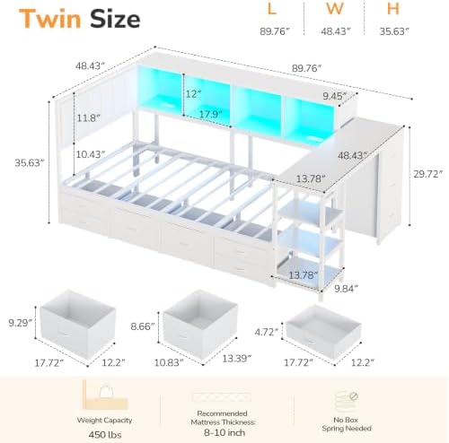 DICTAC Corner Twin Bed Frame - Image 2