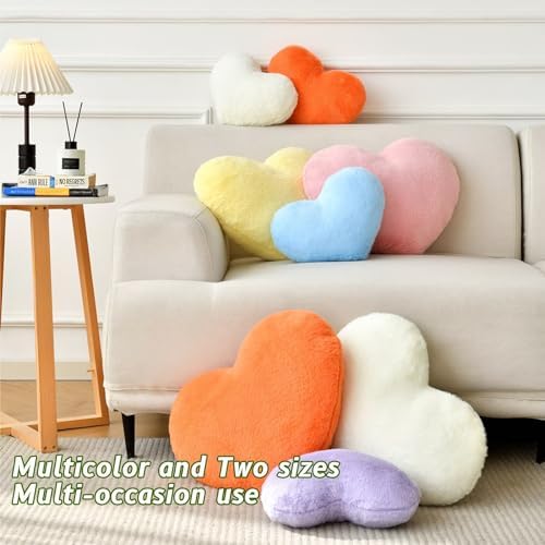 Purple Throw Pillows, Cute Heart Pillow, Decorative Pillows - Image 6