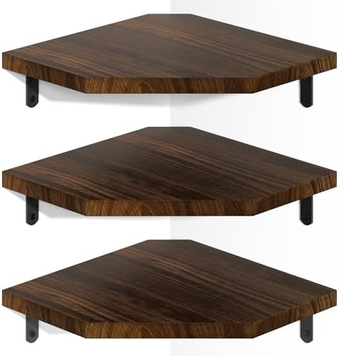 Alsonerbay Pine Wood Corner Shelves by Alsonerbay