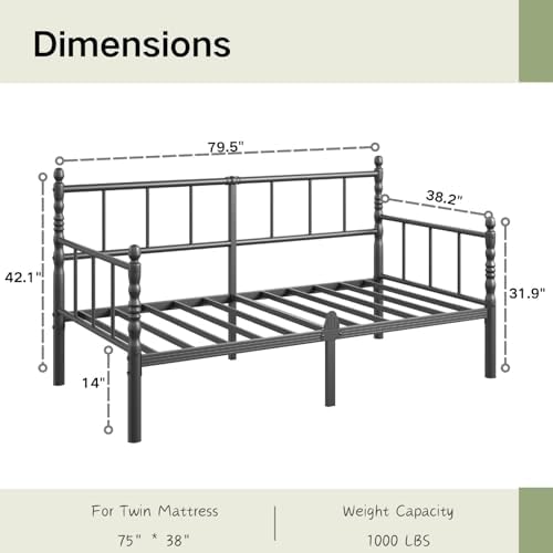 Auroral Zone Day Bed Frame Twin Size - Image 2