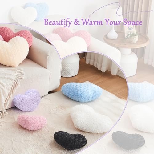 Purple Throw Pillows, Cute Heart Pillow, Decorative Pillows - Image 6
