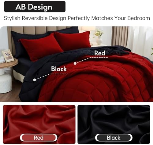 Oversized King Comforter Set 7-Piece, Reversible Bed in a Bag - Image 3