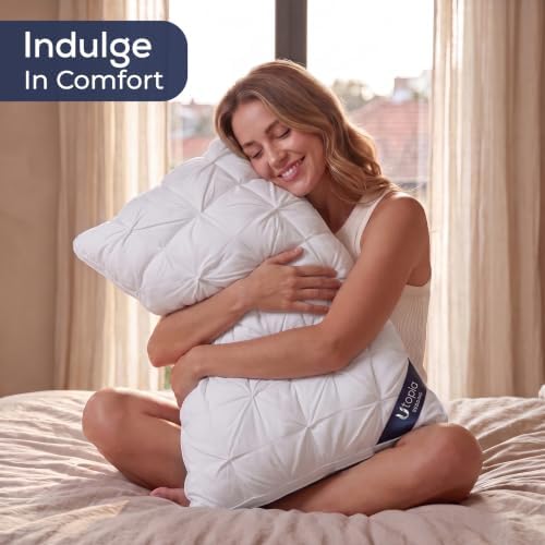 Utopia Bedding Pintuck King Bed Pillows, Pintuck Design - Image 6