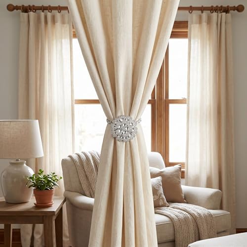 2 Pack Small Heart Magnetic Curtain Tiebacks Window Holdback Buckles - Image 6