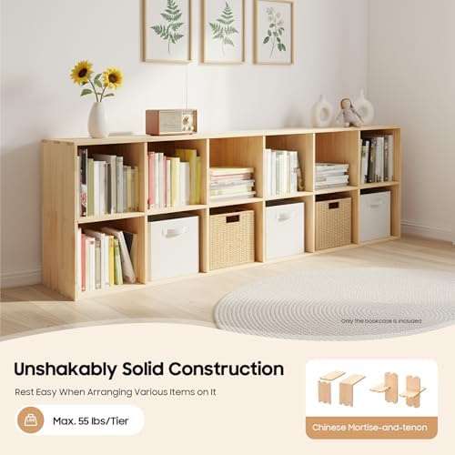 Cashewnuts 12 Cube Storage Organizer Solid Wood Storage Shelf Bookshelf - Image 4