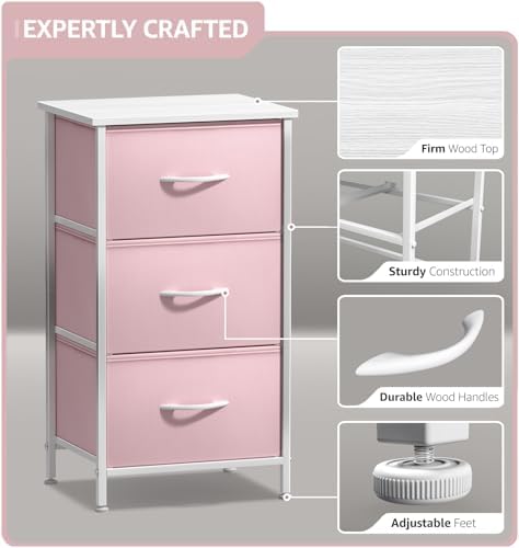 Sorbus Nightstand with 3 Drawers - Image 4