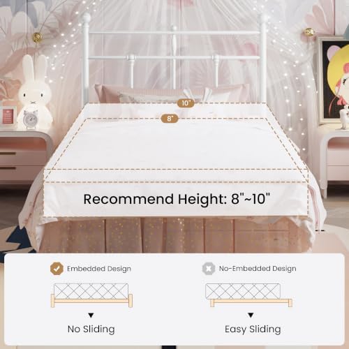 SHA CERLIN Twin Size Metal Platform Bed Frame - Image 6