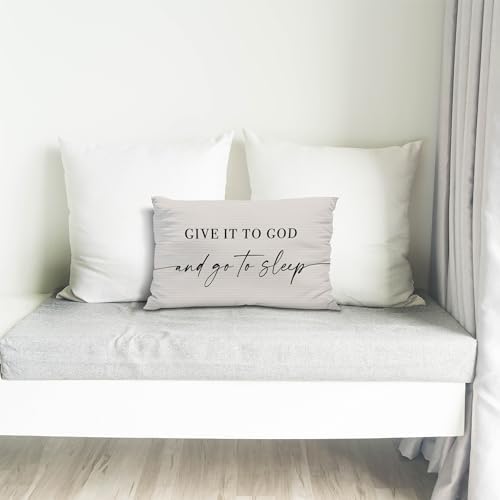 Knibeo Give It to God and Go to Sleep, Decorative Corduroy Pillows Cover - Image 3