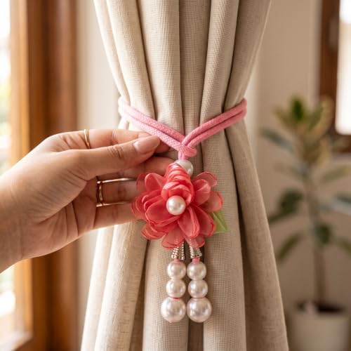 Adjustable Curtain Tiebacks， 4pcs Hand-Woven Rope - Image 4