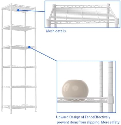 REGILLER 6 Wire Shelving Steel Storage Rack Adjustable Unit Shelves - Image 7