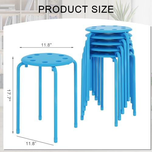 VECELO 6-Piece Stacking Stools for Classroom - Image 3