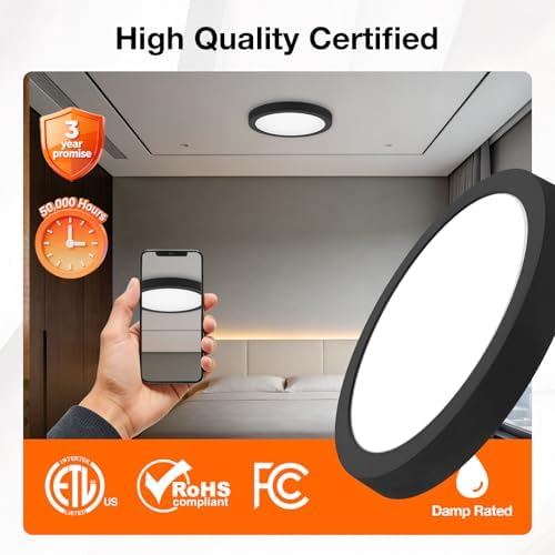 Sylvania 12" LED Flush Mount Ceiling Light Fixture, 1600 LMS, Warm White - Image 3