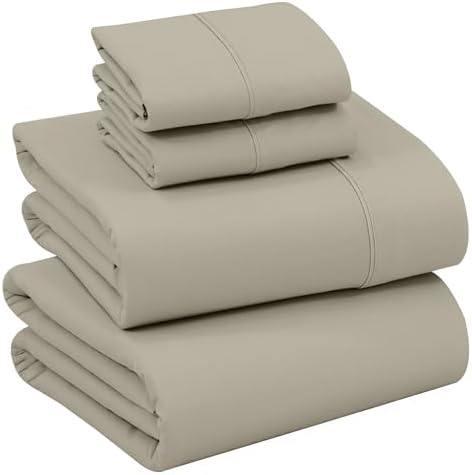 RUVANTI 100% Cotton California King Sheets, Percale Sheet Set by Ruvanti