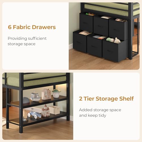 ADORNEVE Low Loft Bed Twin Size - Image 4