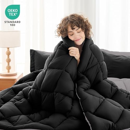 MUXHOMO Twin Comforter Set 5 Pieces, Reversible Bed in a Bag - Image 2
