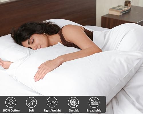RUVANTI 100% Cotton Queen Sheets, Percale Queen Sheet Set, Bright White - Image 4