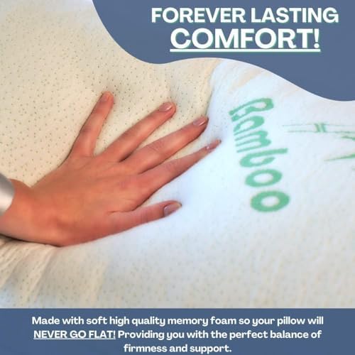 Rayon Derived from Bamboo Pillows Standard Size Set of 2 - Image 4