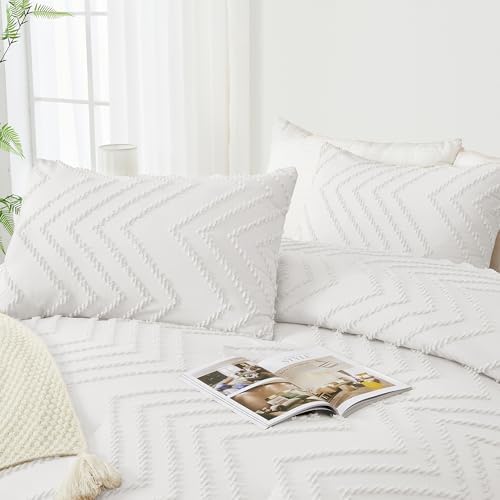 Andency White Oversized King Comforter Set 120x98 Extra Large - Image 4