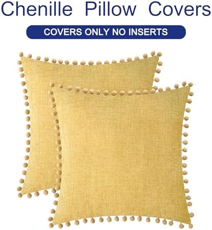 CaliTime Decorative Couch Throw Pillow Covers 18 X 18 Inches Gold - Image 6