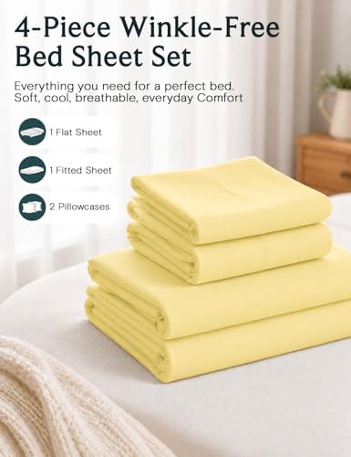 Full Size Sheets, Cooling & Soft Deep Pocket Bed Sheet Set - Image 6