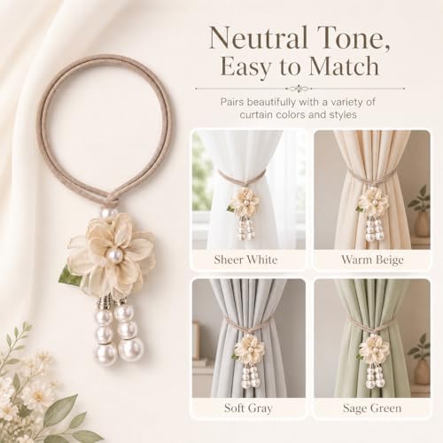 Adjustable Curtain Tiebacks， 4pcs Hand-Woven Rope - Image 6