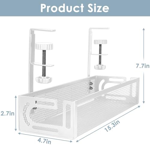 Cable Management Under Desk, Under Desk Cable Management Tray - Image 2