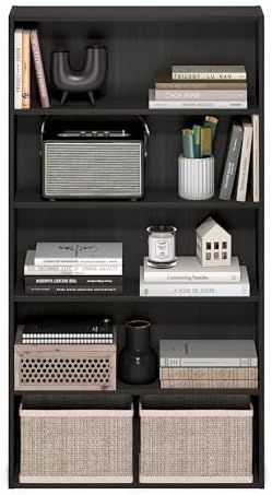 Furinno Basic Book Shelf, 5-Tier Bookshelf, Storage Organizer Bookcase - Image 5