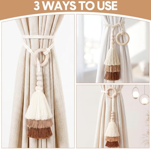 Novabright 4 Pcs Boho Curtain Tiebacks - Image 4