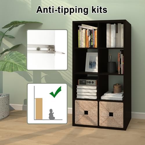 CTESNE【2026 Wooden Thick Frame 8 Cube Storage Organizer Shelf - Image 5