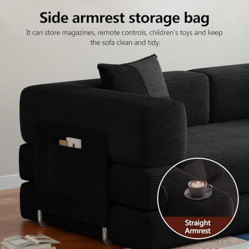 78.8" Boneless Couch for Living Room, Futon Sleeper Sofa Bed - Image 6