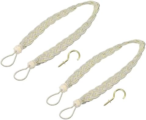 uxcell 2Pcs Curtain Tiebacks, 58cm/23 Braided Drapery Holdback Holder by uxcell
