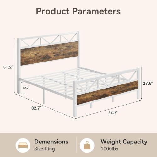 King Metal Platform Bed Frame - Image 2