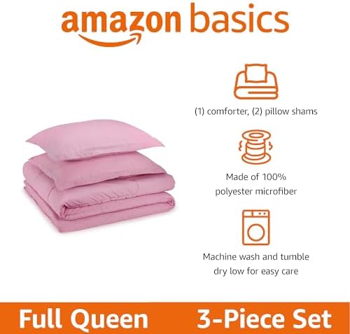 Amazon Basics 3-Piece Soft Microfiber Kid's Comforter and Pillow Sham Set - Image 2