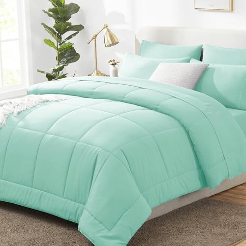 CozyLux Full Size Comforter Sets Mint Green by CozyLux