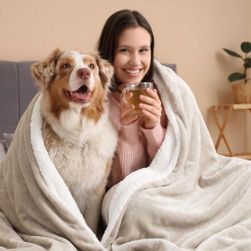 Bedsure GentleSoft Sherpa Fleece Blankets King Size - Image 5